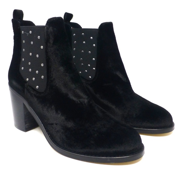 Musse & Cloud Studded Boot Black Velvet Spain NEW - Picture 2 of 8